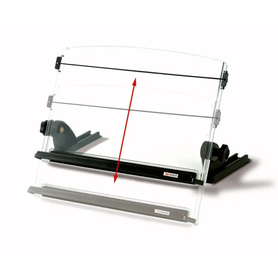 3M Desktop Document Holders, 14", Black/Clear