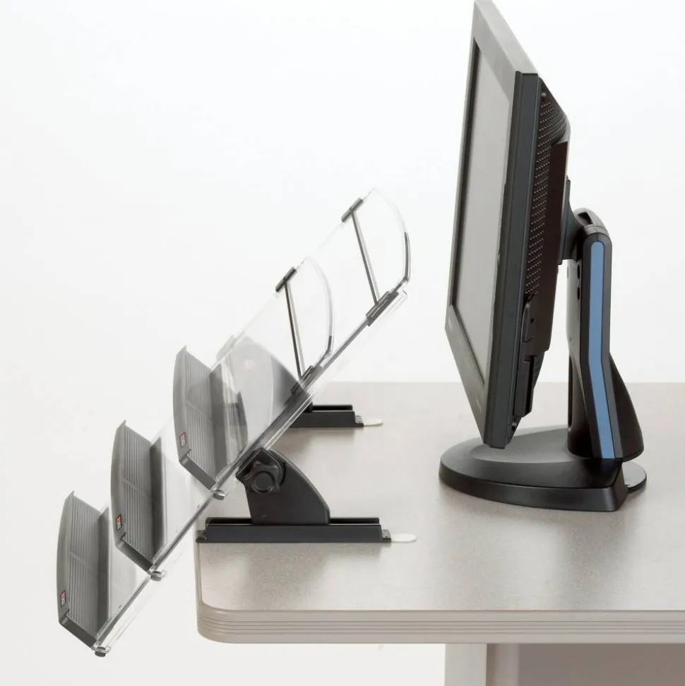 3M Desktop Document Holders, 14", Black/Clear