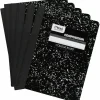 Mead Composition Books, 7.5" x 9.75", College Ruled, 100 Sheets, Black Marble, Pack Of 12