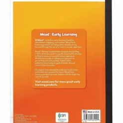 Mead Learn to Letter Primary Journal with Raised Ruling, Manuscript Format, Orange/White/Blue Cover, (40) 10 x 8 Sheets