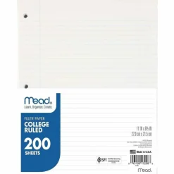 Mead Notebook Filler Paper - Letter - 200 Sheets - Spiral - 0.31