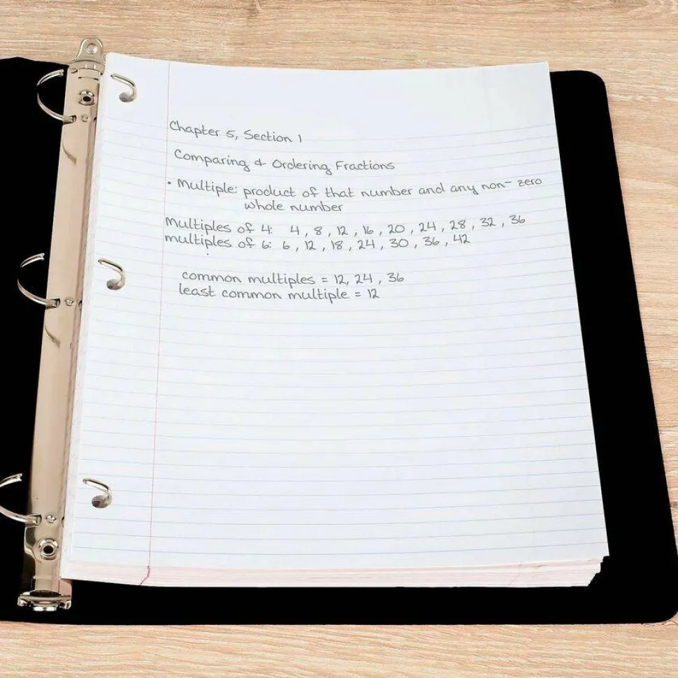 Mead Notebook Filler Paper - Letter - 200 Sheets - Spiral - 0.31" Ruled - Ruled Red Margin - 16 lb Basis Weight - 17208