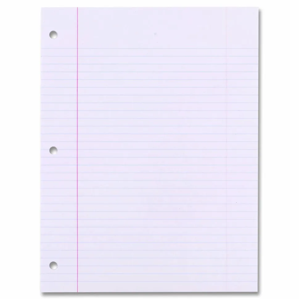 Mead Notebook Filler Paper - Letter - 200 Sheets - Spiral - 0.31" Ruled - Ruled Red Margin - 16 lb Basis Weight - 17208