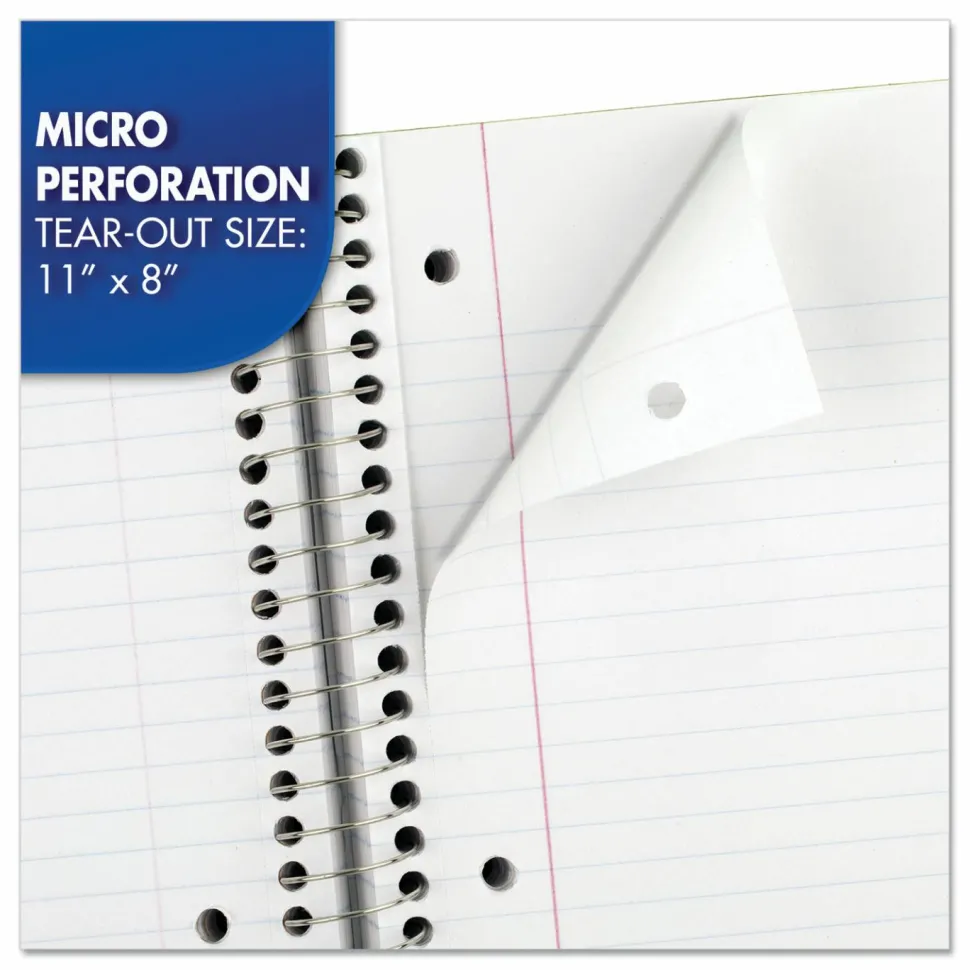 Mead Spiral Notebook, 8" x 11", 1 Subject, College Ruled, 200 Pages (100 Sheets), Assorted Colors