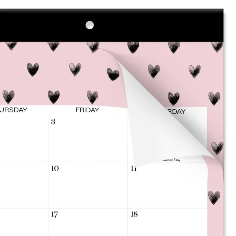 Mead Cambridge Cherish Academic 2026-2027 Monthly Desk Pad Calendar, Compact, 11" x 17 3/4"
