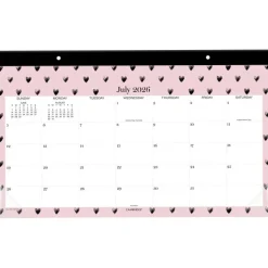 Mead Cambridge Cherish Academic 2026-2027 Monthly Desk Pad Calendar, Compact, 11