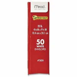 Mead Plain White Self-Seal Business Envelopes