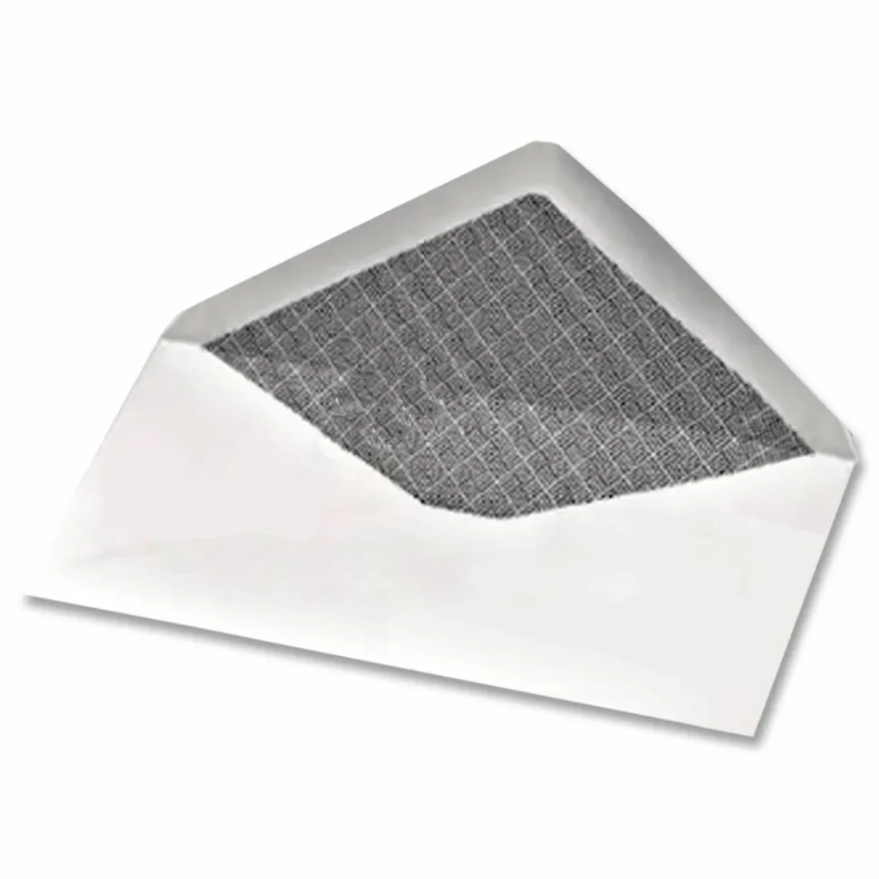 Mead White Security Envelopes - Security - #6 3/4 - 6 1/2" Width x 3 5/8" Length - 20 lb - Gummed - Wove - 80 / Box - White