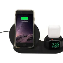 M-Edge 3-In-1 Charger For Apple Products, Black, CH-TRIP-P-B