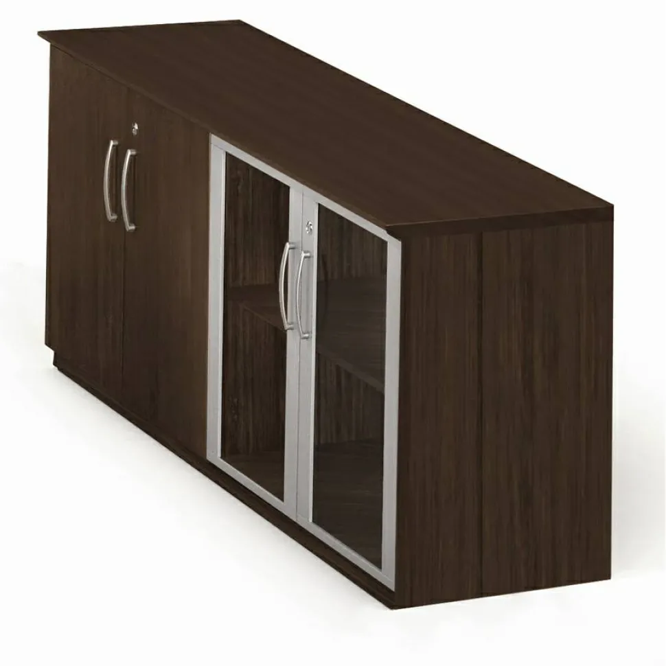 Medina Low Wall Cabinet with Glass Doors