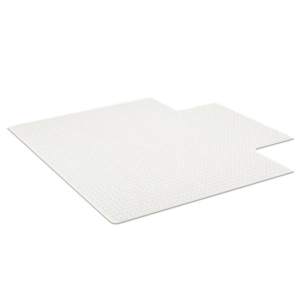 Medium Pile Chair Mat, Wide Lip, Ramped Edge, 45" x 53", Clear