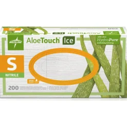 Medline AloeTouch Ice Nitrile Gloves, Small, Clear, Box Of 200