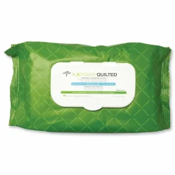 Medline FitRight Select Premium Personal Cleansing Wipes, 1-Ply, 8 x 12, Fragrance-Free, White, 48/Pack, 12 Packs/Carton