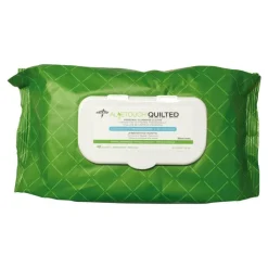 Medline FitRight Select Premium Personal Cleansing Wipes, 1-Ply, 8 x 12, Fragrance-Free, White, 48/Pack, 12 Packs/Carton