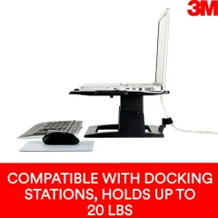 3M Ergonomic Notebook Computer Stand, Black