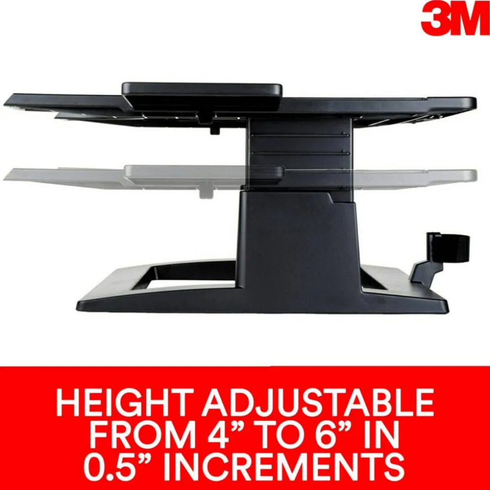 3M Ergonomic Notebook Computer Stand, Black