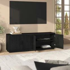 Mero Rectangular Fluted TV Stand for TV's up to 75