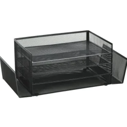 Mesh 4-Shelf 2-Sided Desk Sorter, Black