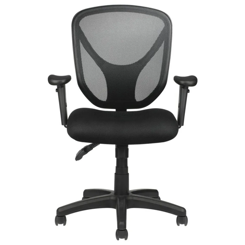 MFTC 200 Ergonomic Mesh Mid-Back Task Office Chair, Black, BIFMA Compliant