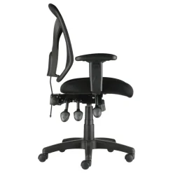 MFTC 200 Ergonomic Mesh Mid-Back Task Office Chair, Black, BIFMA Compliant