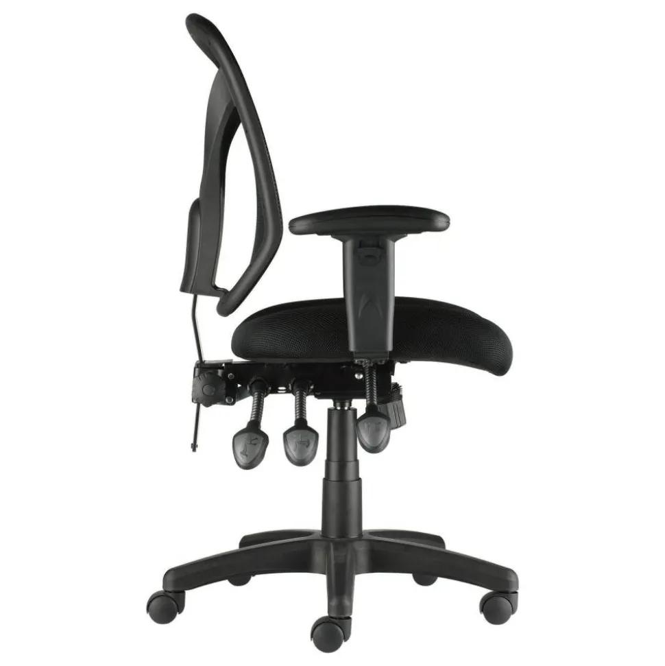 MFTC 200 Ergonomic Mesh Mid-Back Task Office Chair, Black, BIFMA Compliant