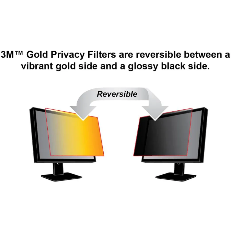 3M Gold Privacy Filter Screen for 22" Widescreen Monitors, 16:10 Aspect Ratio, Reduces Blue Light