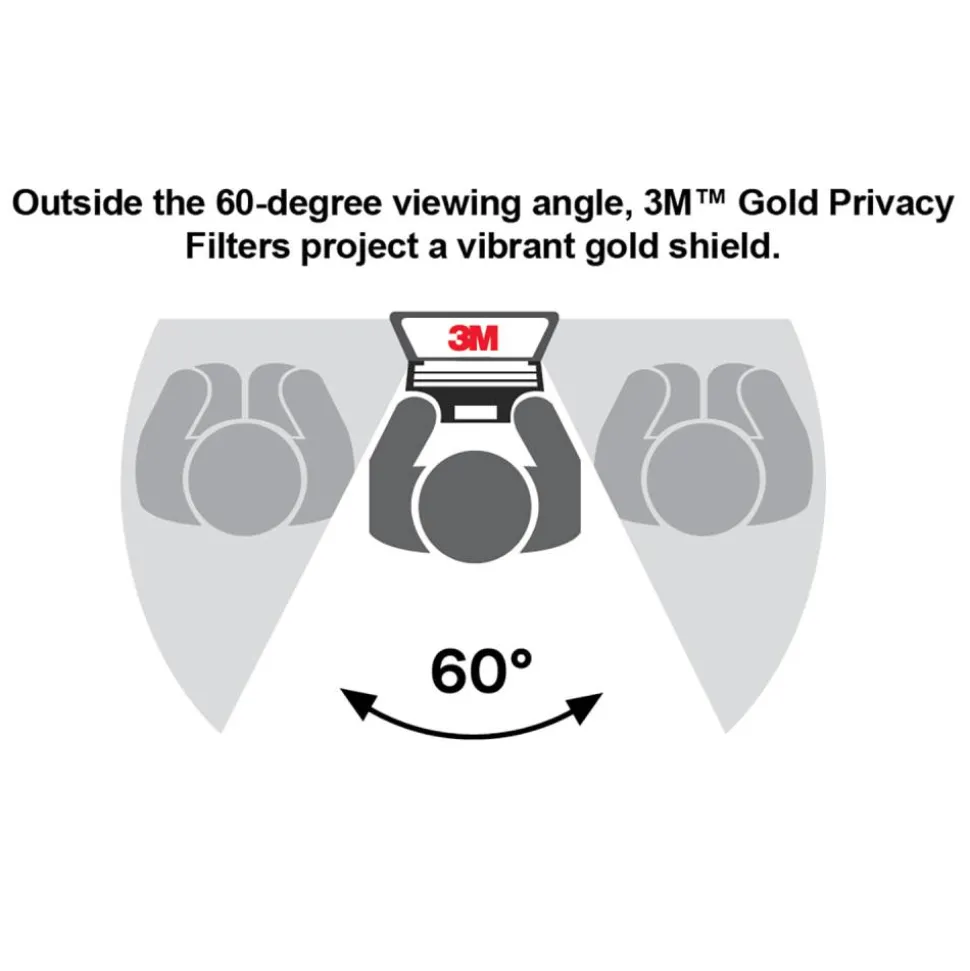3M Gold Privacy Filter Screen for 22" Widescreen Monitors, 16:10 Aspect Ratio, Reduces Blue Light