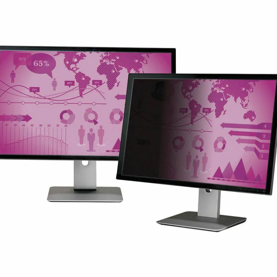 3M High Clarity Privacy Filter for Monitors, 24" Full Screen, 16:9 Aspect Ratio, Reduces Blue Light