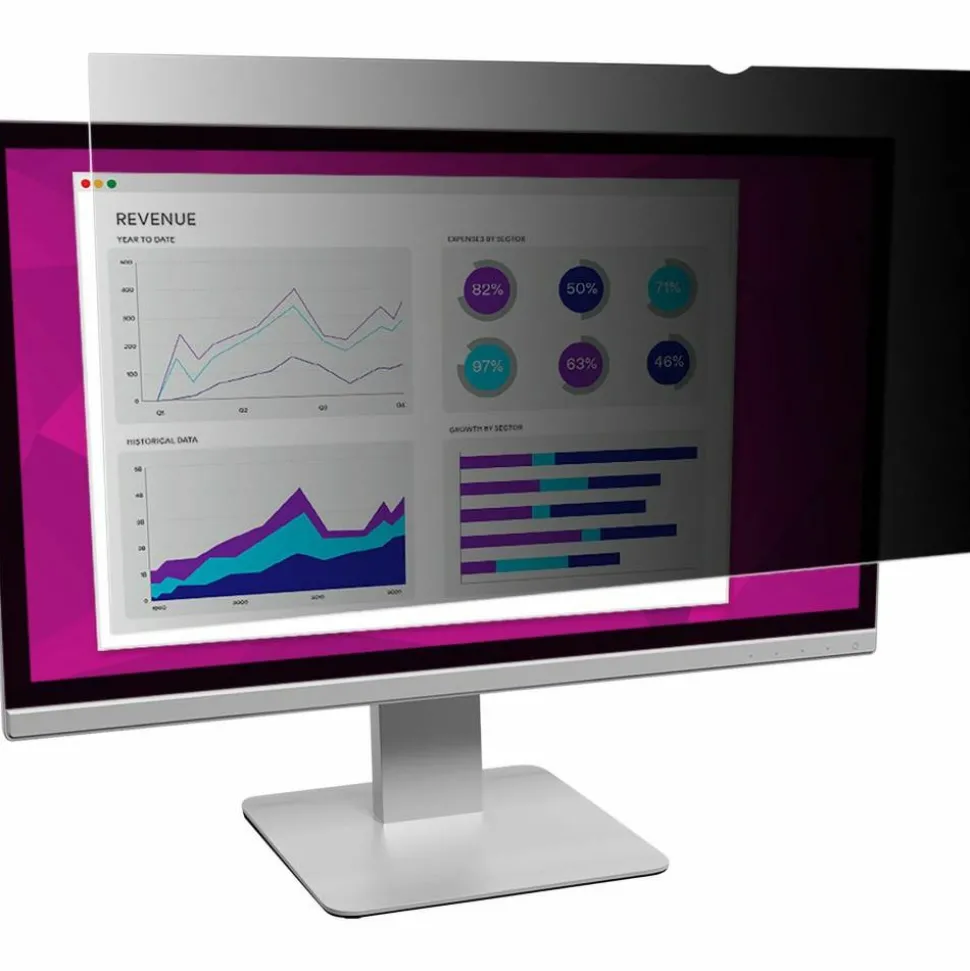 3M High Clarity Privacy Filter Screen for 21.5" Monitors, 16:9 Aspect Ratio, Reduces Blue Light