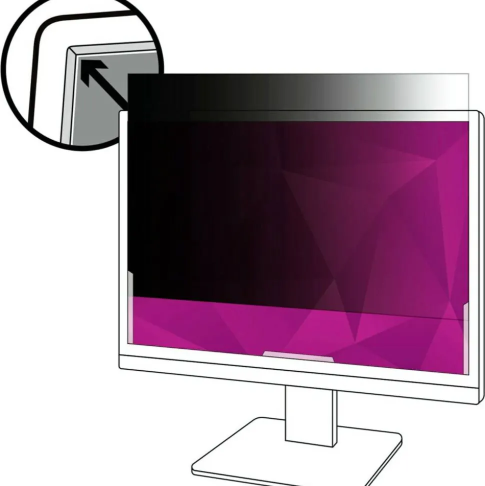 3M High Clarity Privacy Filter Screen for 21.5" Monitors, 16:9 Aspect Ratio, Reduces Blue Light