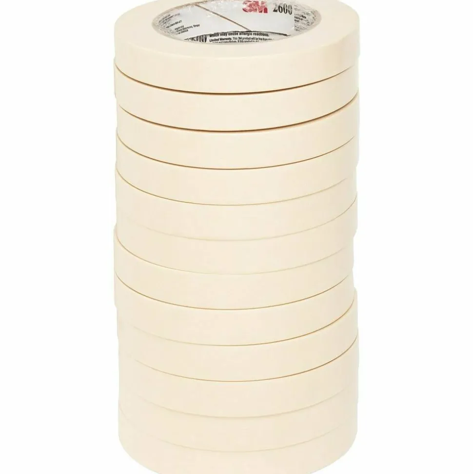 3M Highland Masking Tape, Tan, 3/4" x 60 Yd., Pack Of 12