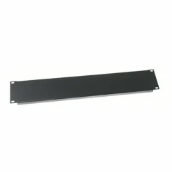 Middle Atlantic 2RU Blank Rack Panel - Steel and Flanged Blanking Panel - Flat Black Powder Coat