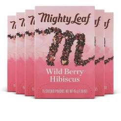 Mighty Leaf Tea Whole Leaf Tea Pouches, Wild Berry Hibiscus, 15/Box
