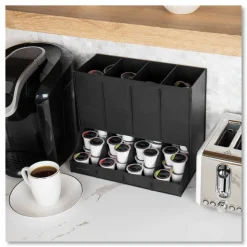 Mind Reader Anchor Collection 4-Compartment Single Serve Pod Countertop Dispenser, 14.25 x 9 x 12.15, Black