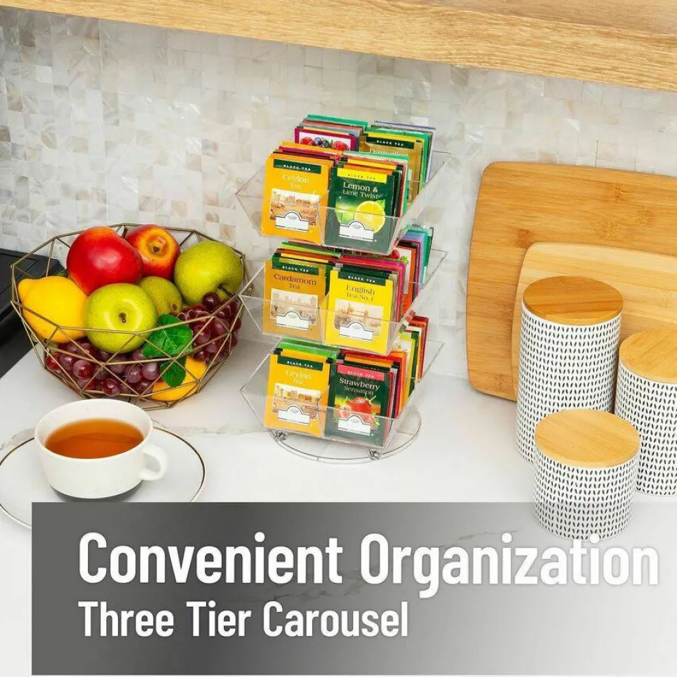 Mind Reader Anchor 12-Compartment Tea Carousel