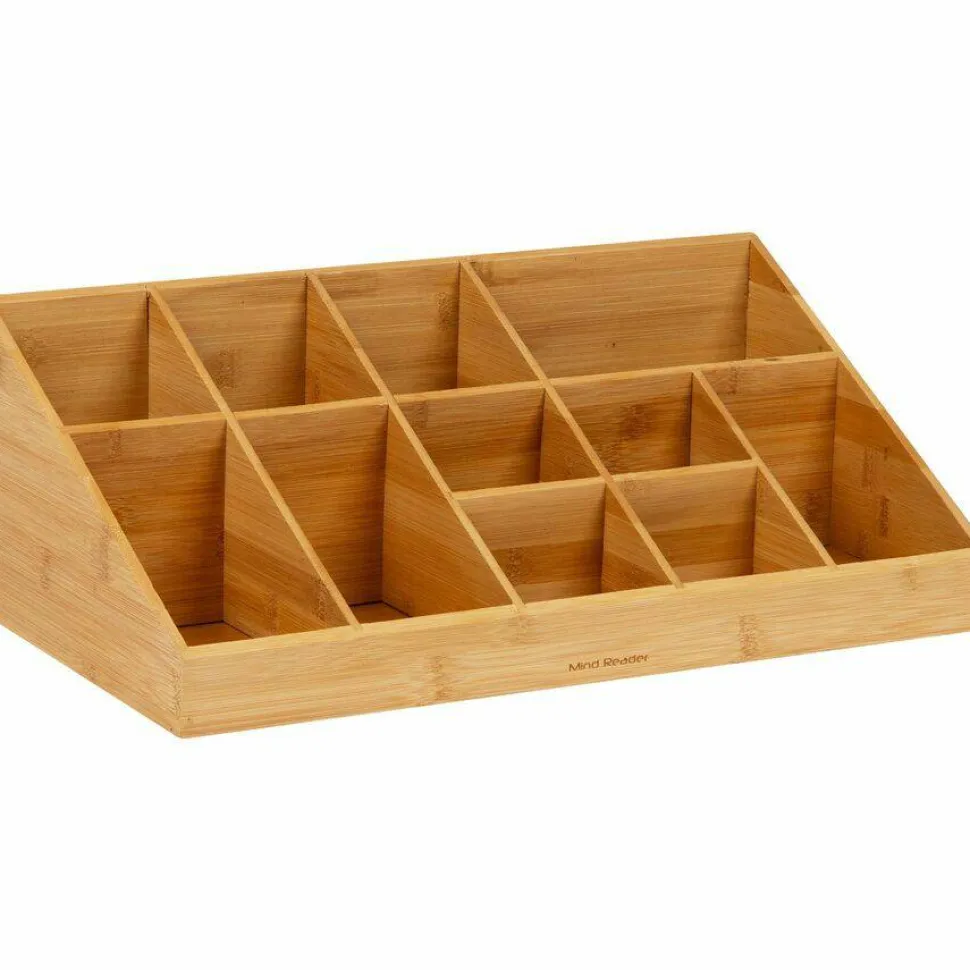Mind Reader Bali 11-Compartment Bamboo Organizer