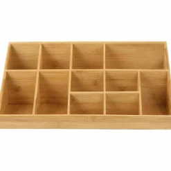 Mind Reader Bali 11-Compartment Bamboo Organizer
