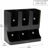 Mind Reader 6-Compartment 2-Tier Coffee Condiment And Cup Organizer, 11-1/2"H x 6-32/5"W x 13"D, Black