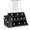 Mind Reader 14-Compartment/3-Tier Coffee Cup And Condiment Countertop Organizer, 12-1/2"H x 11-1/2"W x 24"L, Black