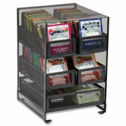 Mind Reader Network Collection 5-Compartment Tea Countertop Organizer, 6.75 x 7 x 10, Black