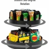 Mind Reader 2-Tier Lazy Susan Countertop Organizer, 14”H x 14-1/4”W x 14-1/4”L, Black