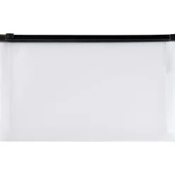 Mini Zip Envelope, Check Size, 10-3/4" x 7", Clear/Black
