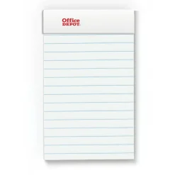 Mini Writing Pads, 3" x 5", College Ruled, 50 Sheets, White, Pack Of 6 Pads