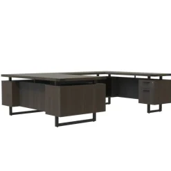 Mirella U-Shaped Configuration Desk, BBB/BF, Southern Tobacco