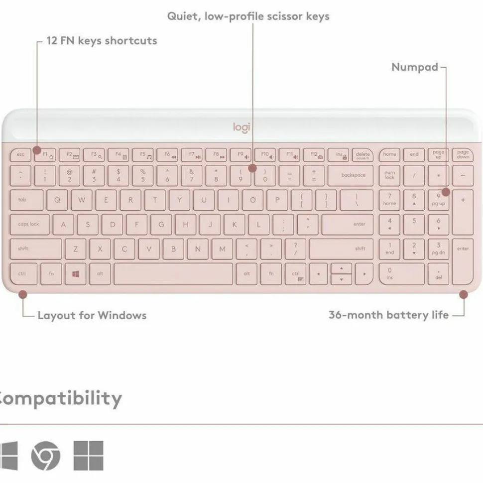 MK470 Slim Combo Ultra-slim, Compact and Quiet Wireless Keyboard & Mouse Combo