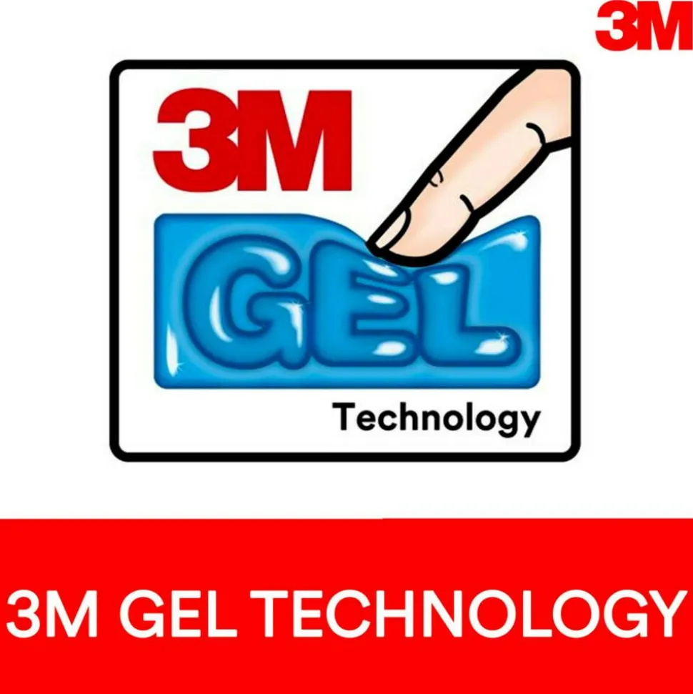 3M Large Gel Wrist Rest For Keyboards, 19"H x 0.8"W x 2.8"D, Black