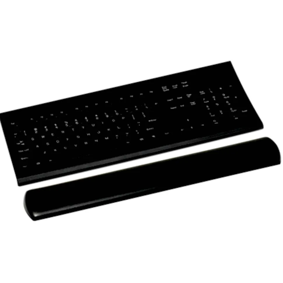 3M Large Gel Wrist Rest For Keyboards, 19"H x 0.8"W x 2.8"D, Black