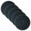 3M Low-Speed High Productivity Floor Pads 7300, 17" Diameter, Black, 5/Carton