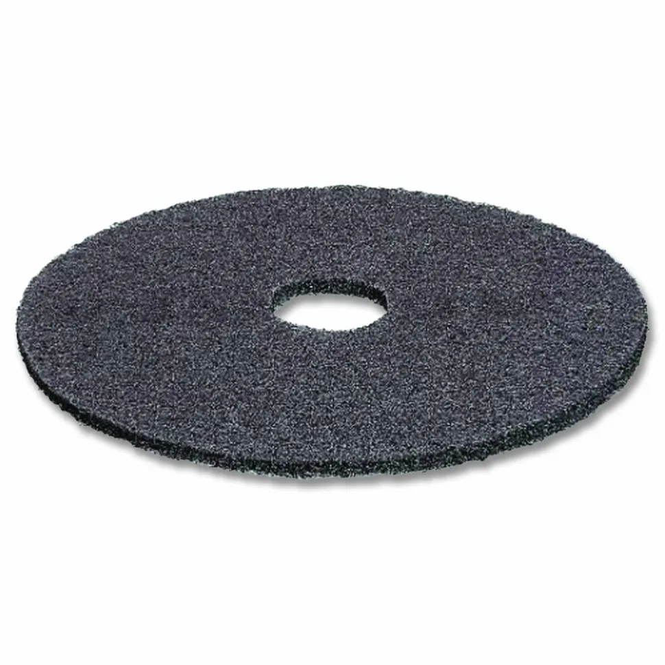 3M Low-Speed High Productivity Floor Pads 7300, 17" Diameter, Black, 5/Carton
