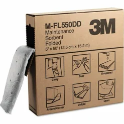 3M Maintenance Sorbent Pad - 15.5" Width x 20.5" Length - 100/Carton - Scrim - White